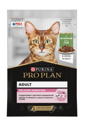 Pro Plan Delicate Digestion с ягненком (соус), 85 гр